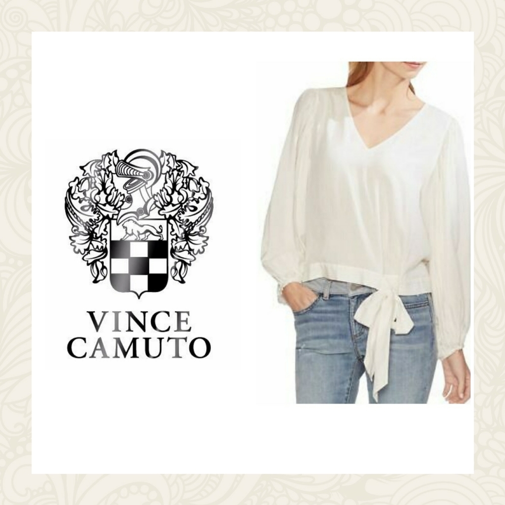 Vince Camuto Tie Hem Pullover Blouse
